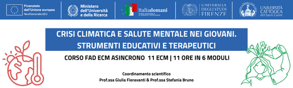 CRISI CLIMATICA E SALUTE MENTALE NEI GIOVANI. STRUMENTI EDUCATIVI E TERAPEUTICI